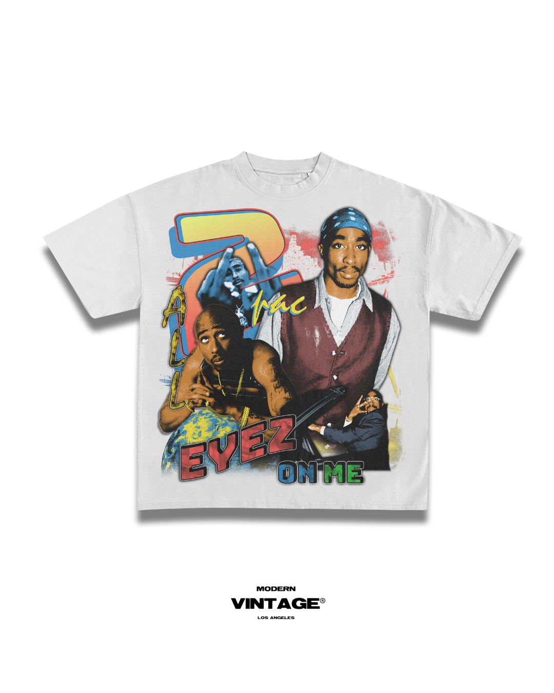 2Pac “90's Vintage” Tee (WHITE) – MODERN VINTAGE LA