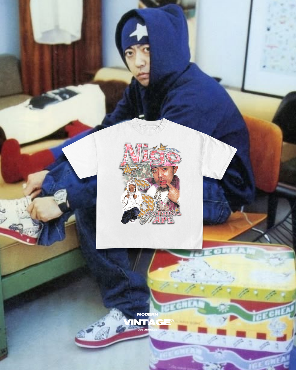 KIDS - Nigo “Vintage” Tee (WHITE)