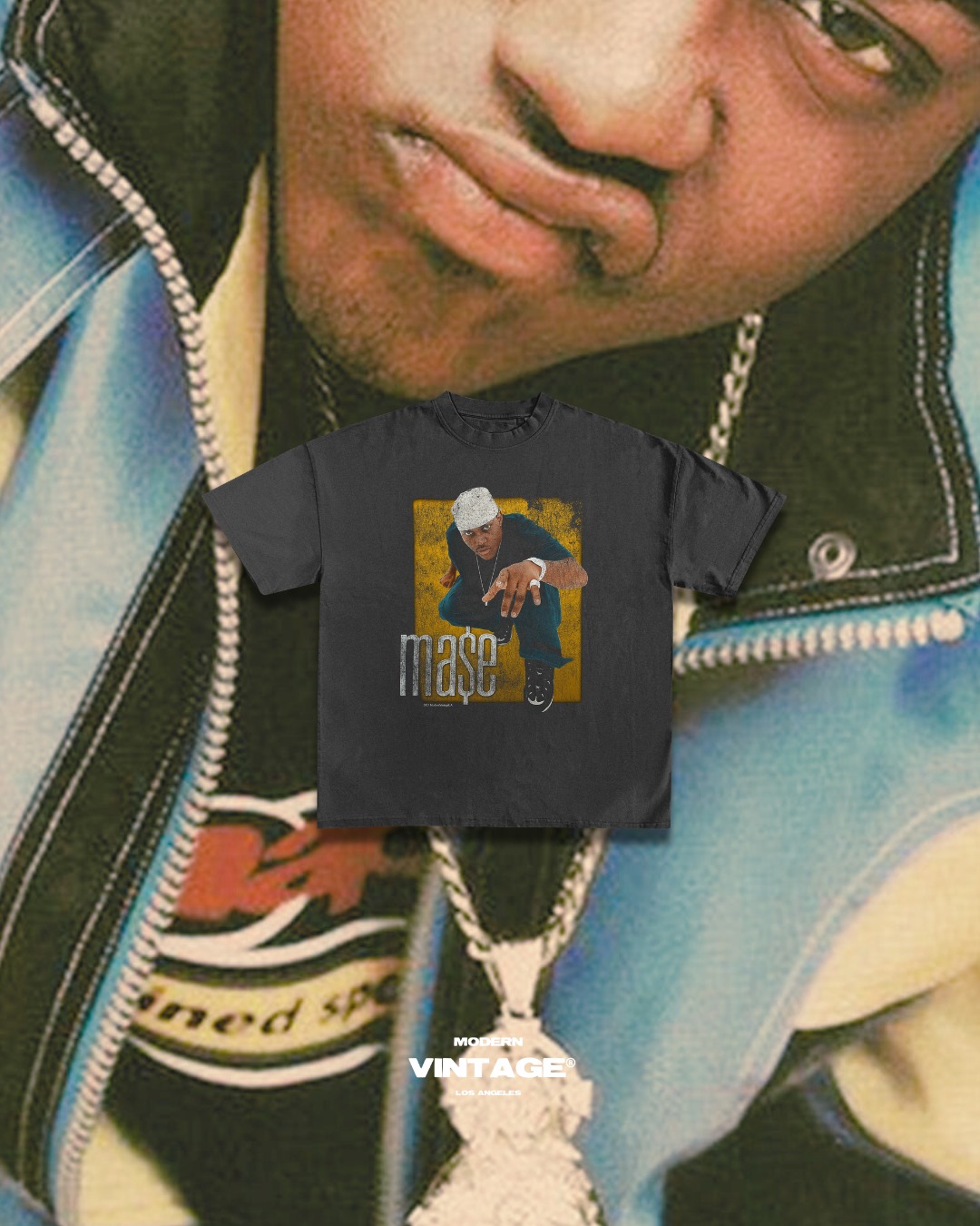 KIDS - MA$E “Vintage” Tee (WASHED BLACK)