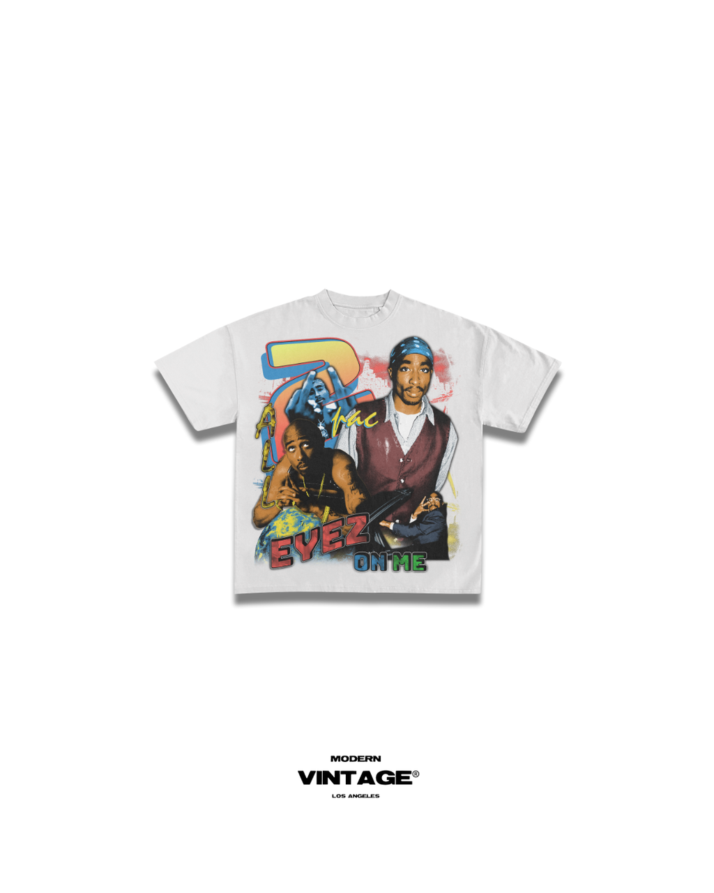 KIDS - 2Pac “90’s Vintage” Tee (WHITE)
