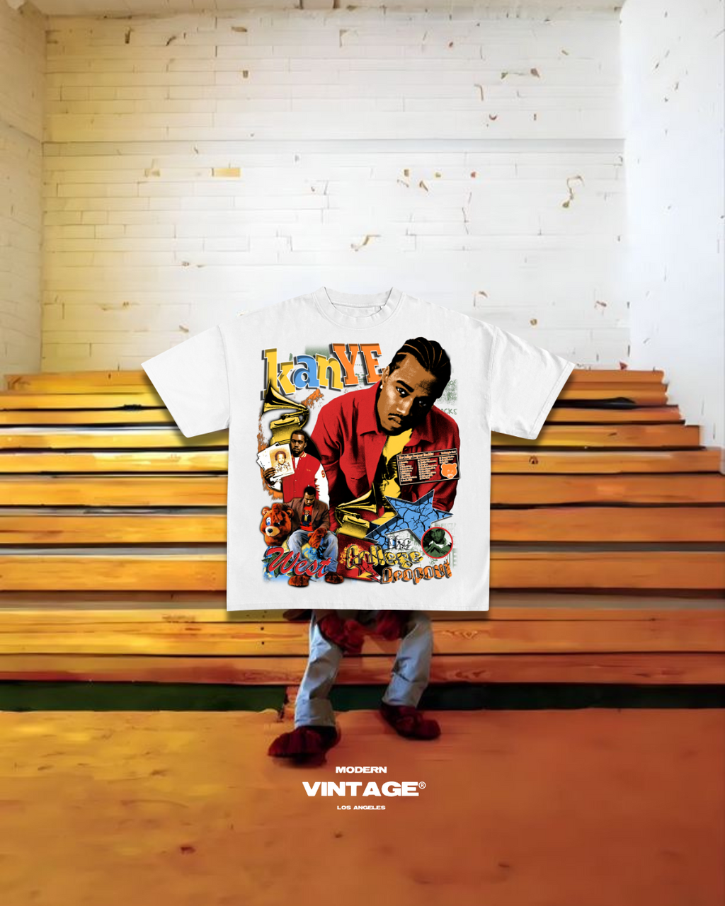 KIDS - The College Drop Out “00’s Vintage” Tee (WHITE)