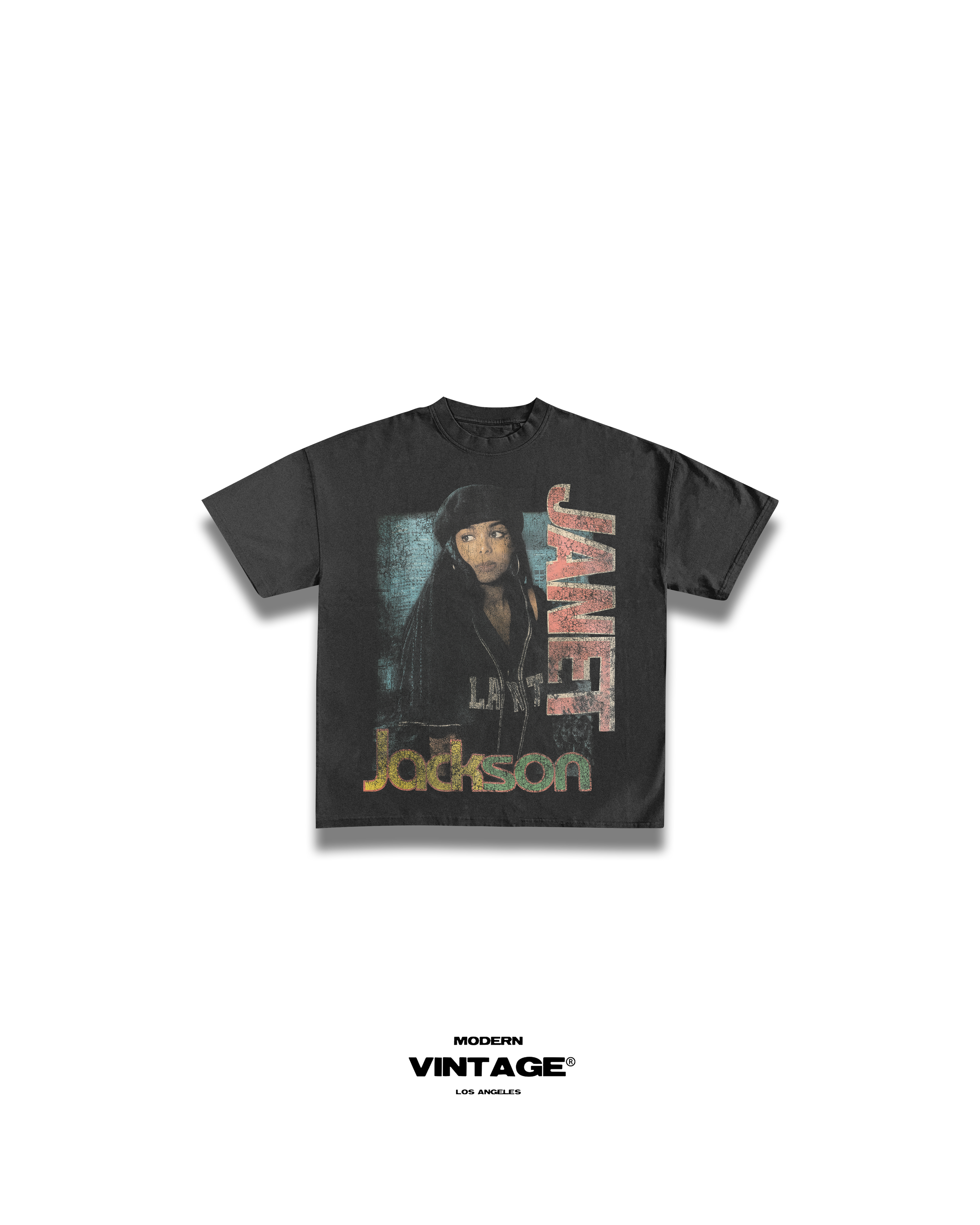KIDS - Janet Jackson “Vintage” Tee (Washed Black)
