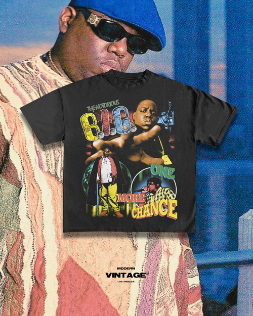 Biggie Smalls “90’s Vintage” Tee (BLACK)