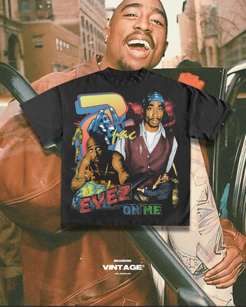 2Pac “90’s Vintage” Tee (BLACK)