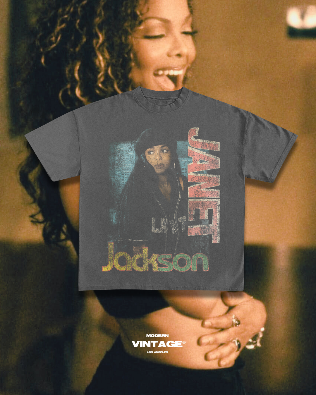 Janet Jackson “90’s Vintage” Tee (VINTAGE BLACK)