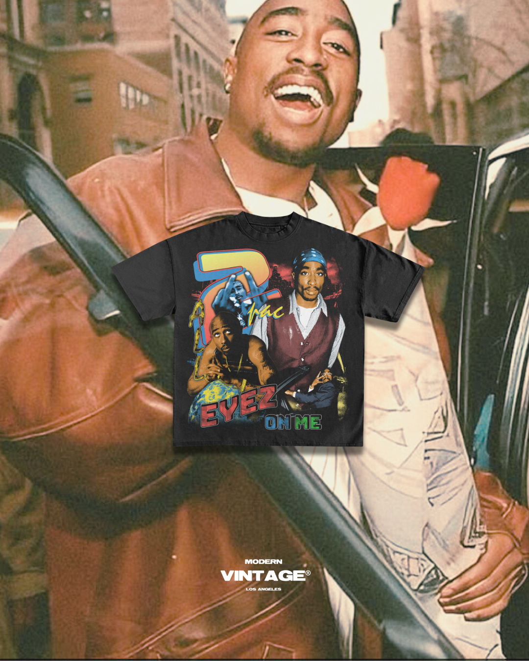 KIDS - 2Pac “90’s Vintage” Tee (BLACK)