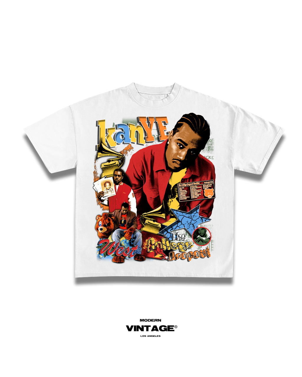 The College Drop Out “00’s Vintage” Tee (WHITE)