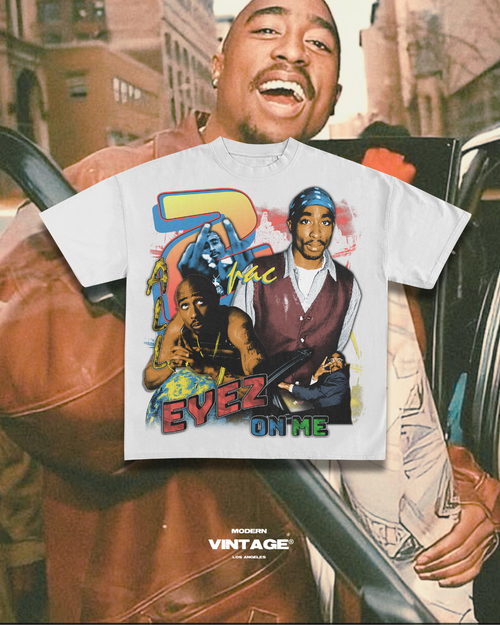 2Pac “90’s Vintage” Tee (WHITE)